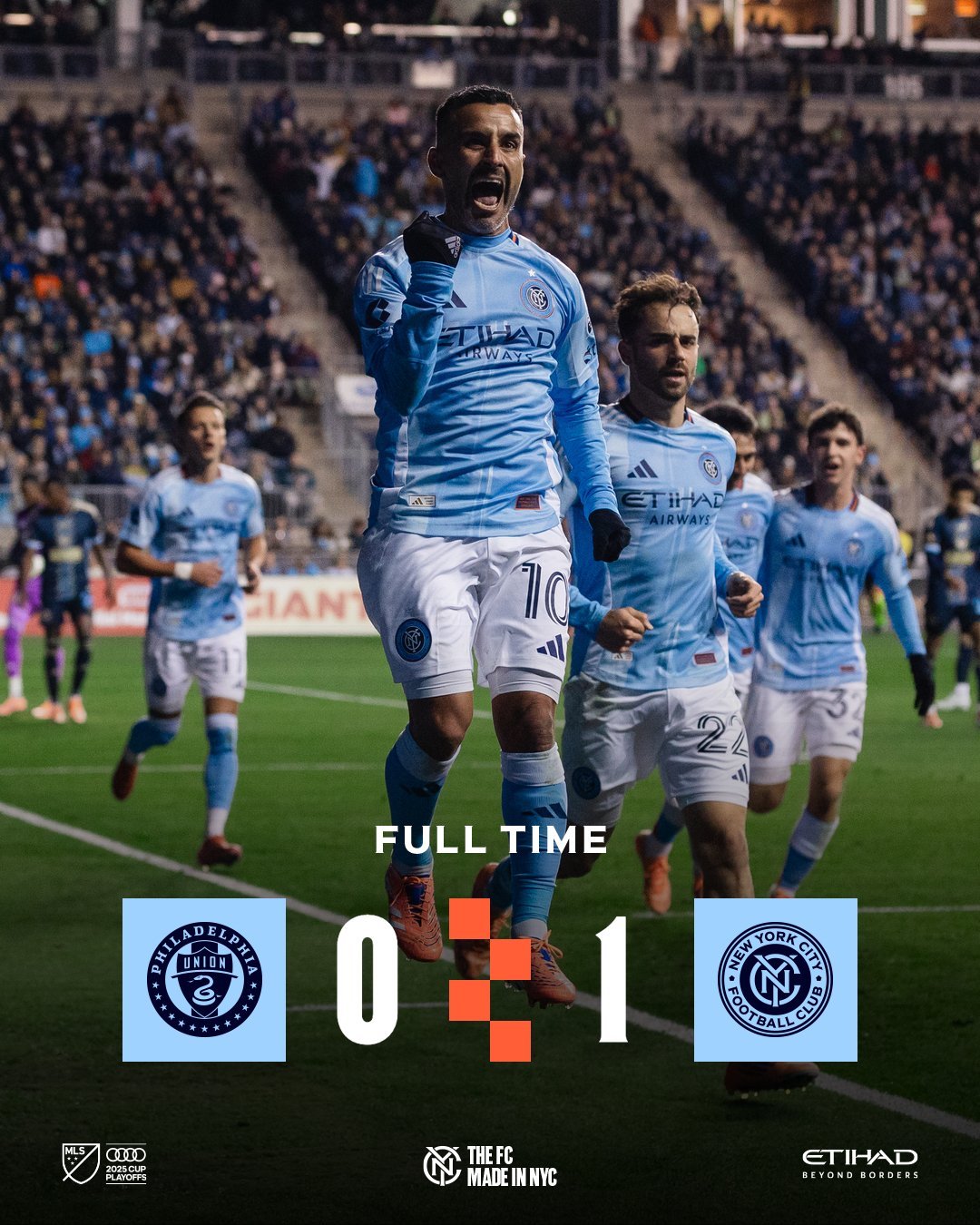 Maxi Moralez's 27th-minute strike and Matt Freese's heroics stunned Philadelphia Union 1-0 as New York City FC advanced to the Eastern Conference final.